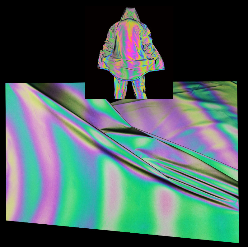 스트립 컬러 TC 반사 천