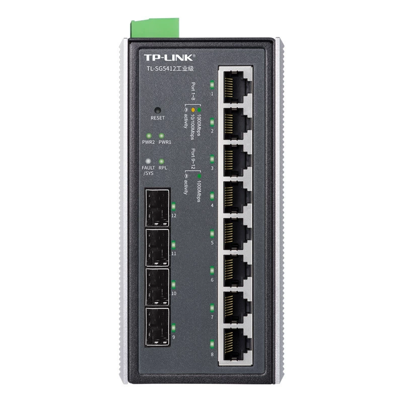 TP-LINK TL-SG5412 Промышленный класс Circle Circle сеть Второго уровня управление сетью Industrial Switch гигабитная сеть Tube Edition