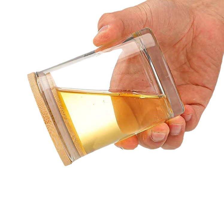 8090 vela transfronteriza de vidrio con taza de frasa