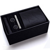 Gift box, tie, set, black classic suit, 8cm