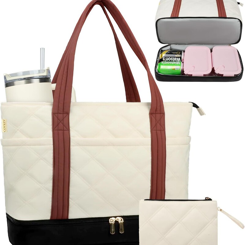 Cross-Border Hot-Selling Fashionable Women's Lunch Tote Bag with 15.6inch Laptop Compartments Cross-Border Hot-Selling Fashionable Women's Lunch Tote Bag with 15.6inch Laptop Compartments