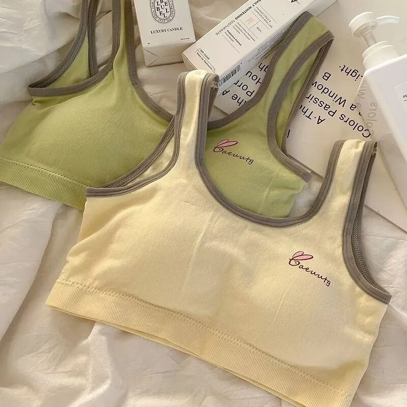[Clearance] Women's Sports Bra for Teenage Girls, Fixed Cup Design, Suitable for Middle and High School Students