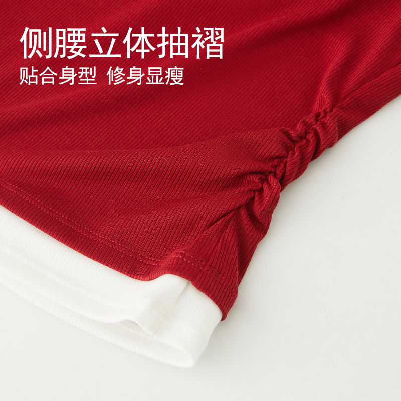 Integrated Fake Two-Piece Sports Vest with Fixed Chest Pads to Prevent Sagging, Beautiful Back Training Fitness Clothing Yoga Vest 2780