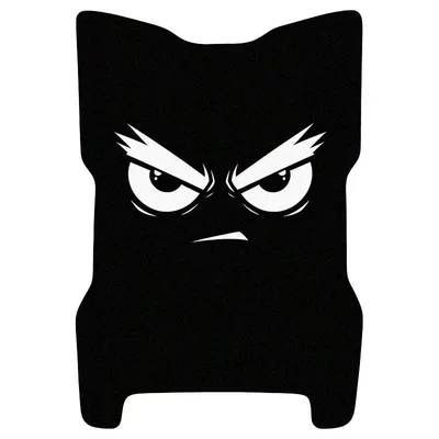 modified decorative accessories, Electric vehicle foot mat - white-eyebrows-and-bulging-eyes-no-9-fz5-110