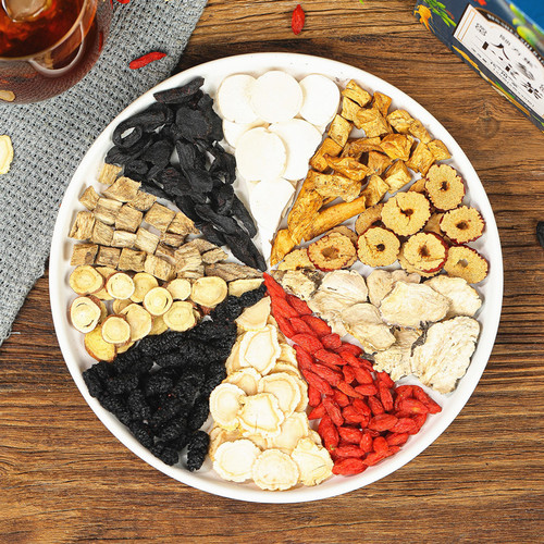 Ginseng Ten Treasures Tea Huangjing Wolfberry Tea Triangular Bag 150g/box Combination Tea Bag Tea Five Treasures Tea Factory Direct Sales