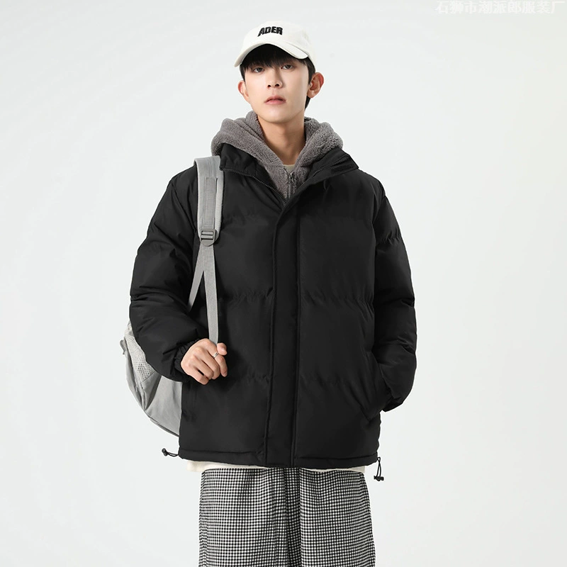 Плюс размер поддельные две хлопчатобумажные куртки для мужчин, свободные и толстые