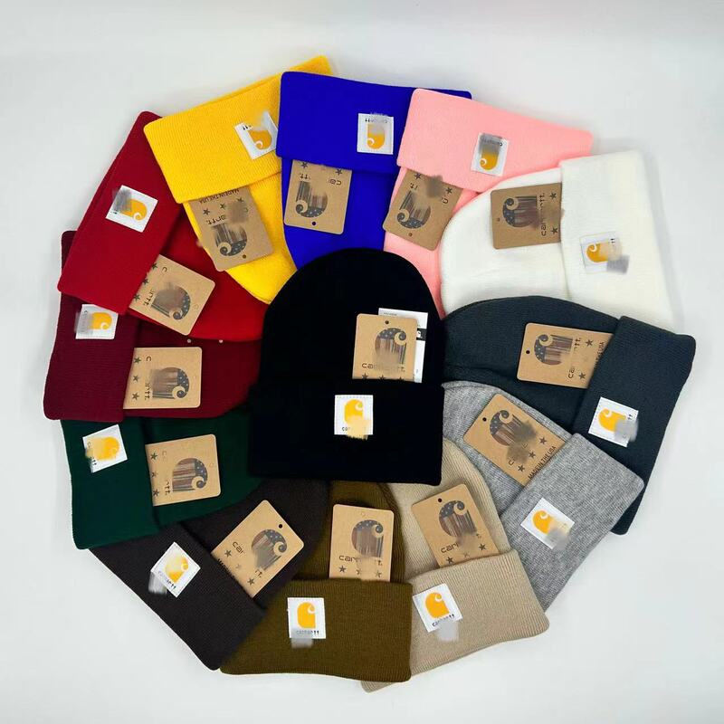 Cross-border in stock wholesale knitted wool cap autumn and winter warm men's and women's leisure curling cold cap solid color coarse grain pile cap Cross-border in stock wholesale knitted wool cap autumn and winter warm men's and women's leisure curling cold cap solid color coarse grain pile cap