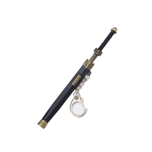 Ancient cold weapons surrounding 12 cm mini Han sword keychain pendant metal weapon model ornament pendant