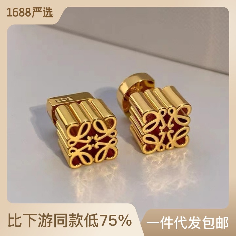 Luojia earrings small fragrance network red with a unique earrings small delicate metal design sense of advanced light luxury earrings