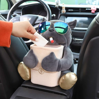 Car tissue box/set — Trash Can Two-in-One Cute Car