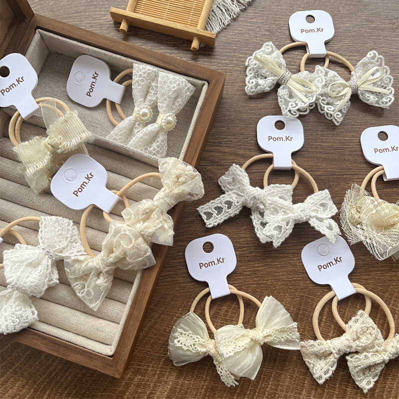 6g Weight Hair Tie Hair Accessories Type Sweet Children Unisex Bow Knot Cloth Hair Tie