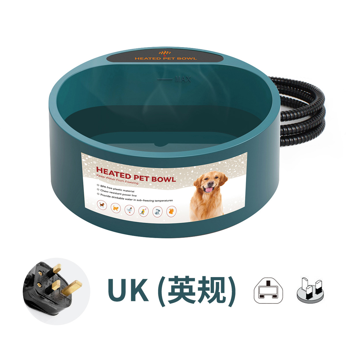 Suministros para mascotas Tazón de calefacción Tazón de comida para gatos y perros Tazón de agua de aislamiento automático interior al aire libre Tazón de agua para pájaros Bebederos Ventas directas de fábrica