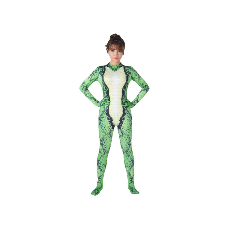 Cross-border Women's Halloween Cosplay Tight Animal Pattern 3D Printed Party Party Dress
