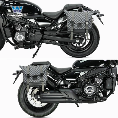 spring wind 450CLC bumper | Motorcycle bumper - 450cl-c-left-right-plaid-gray-helmet-bag-can-hold-full-helmet