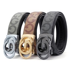 【越境販売人気商品】高級感のある合金バックル付きレザーベルト、ファッショナブルでカジュアル、多用途なベルト、バックル付き、メーカー直販