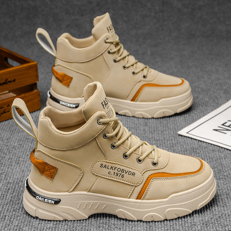 Botas Martin de alto nivel para hombres, nuevos zapatos de trabajo al aire libre de otoño para hombres, botas casuales antideslizantes, zapatos de protección laboral para hombres