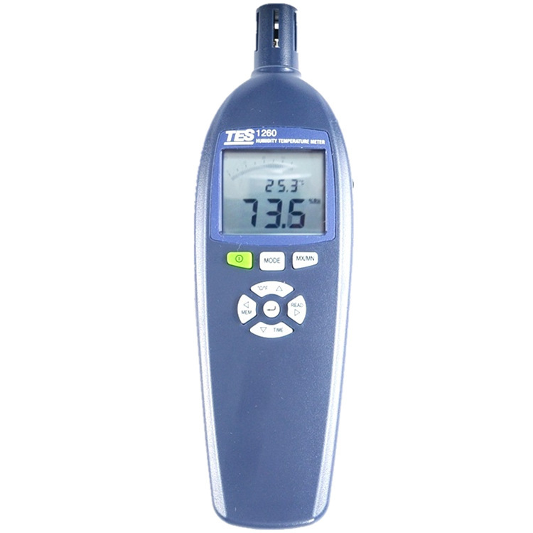 台湾泰仕 TES-1260温湿度计 露点湿球温度高精度99组记忆