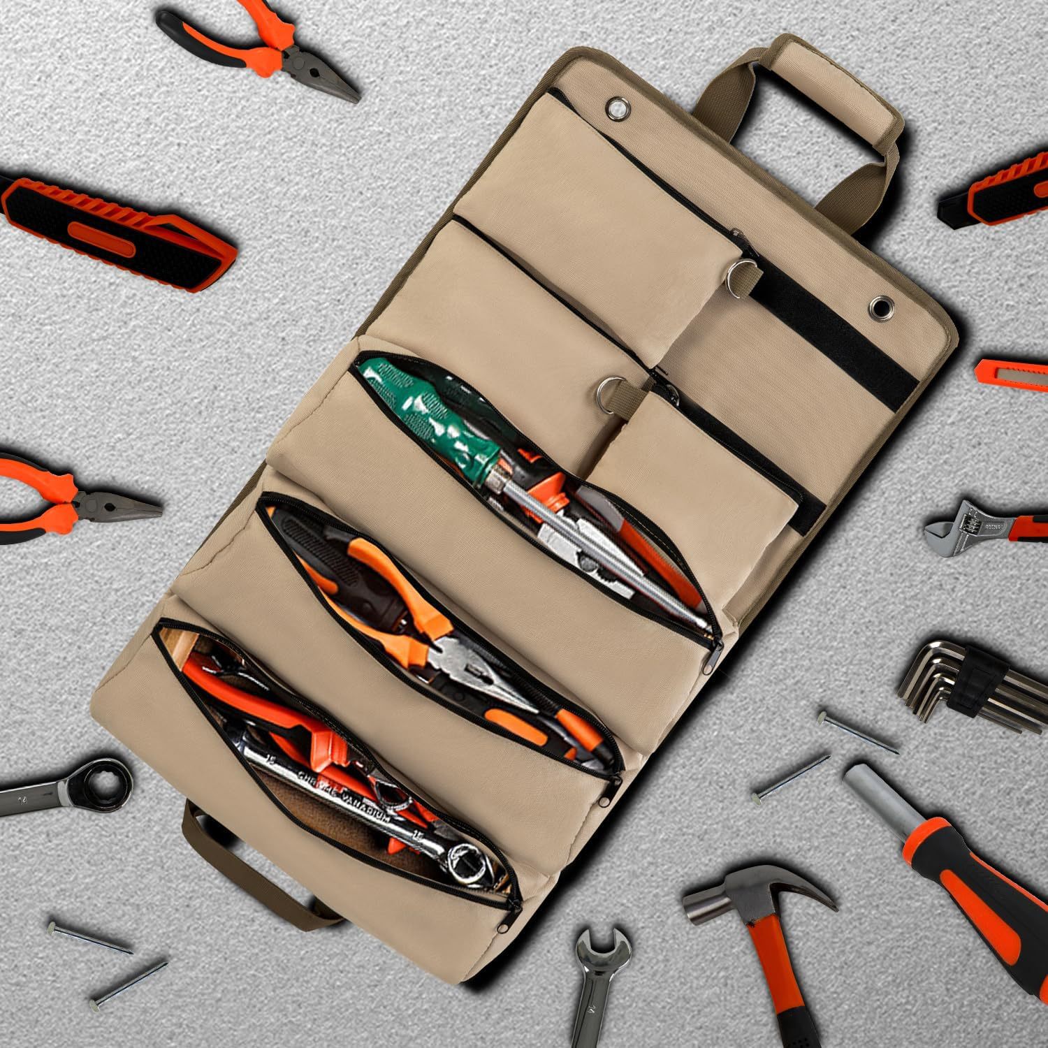 多功能电工工具包帆布便携式车载维修工具袋手提耐用五金工具包