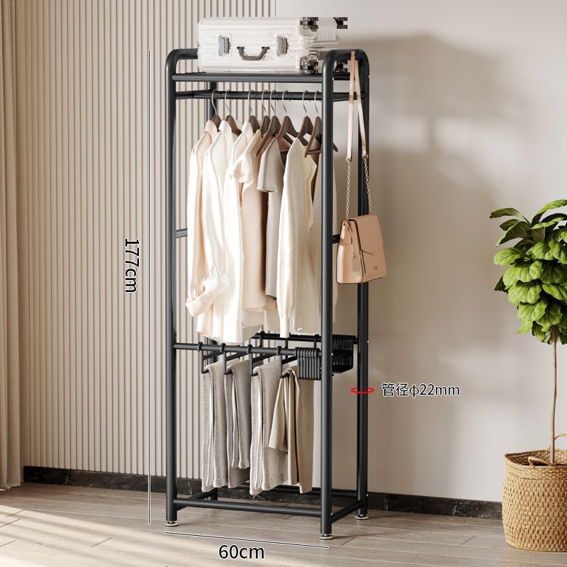 모델 (싱글 막대 상단 + 10 바지 rack-60cm-matte 블랙)