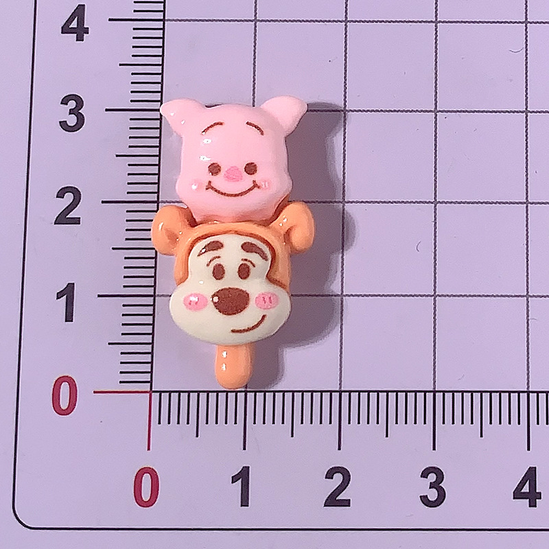 Nuevos dibujos animados cadena de animales cadena didiy accesorios de resina crema pegamento para el cabello clip de cabello botones de zapatos caso de teléfono móvil material hecho a mano