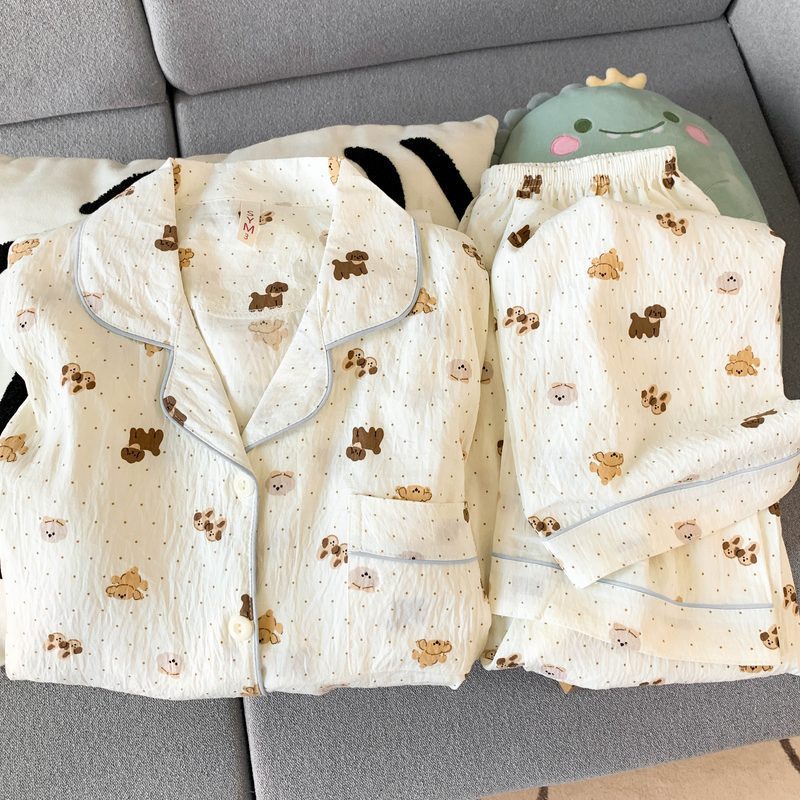 (가슴패드 없음) [윤두면] 와우 강아지 긴팔+바지