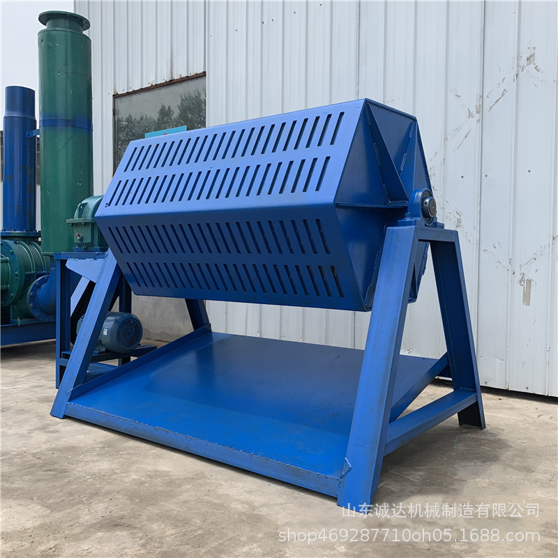 多功能六角滚筒抛光机 棱角钻孔式火烧铁打磨机 金属件除锈翻新机