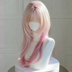 【嘟嘟水母】假发女樱花粉色高层次水母头网红日常修颜整顶全头套