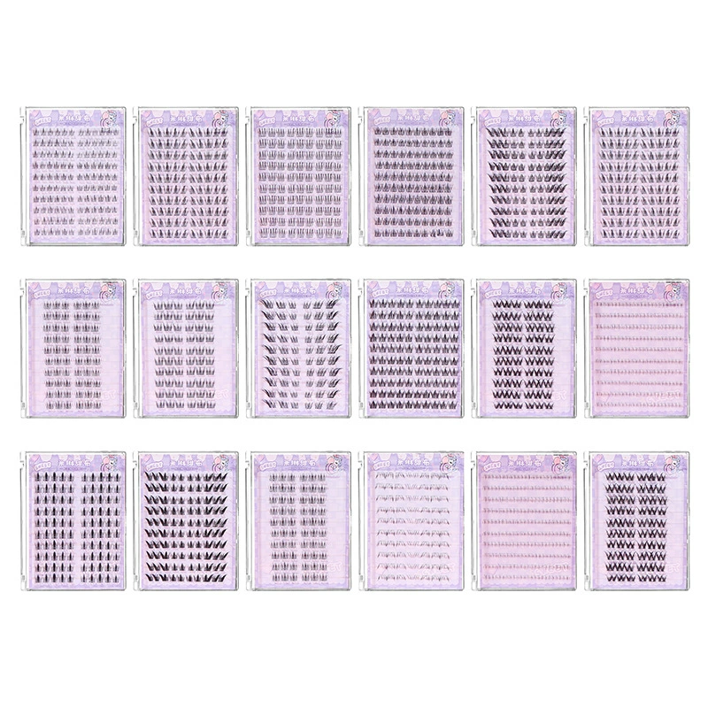 米琳甜布 Dense false eyelashes with butterfly for eyelashes, realistic curling comics