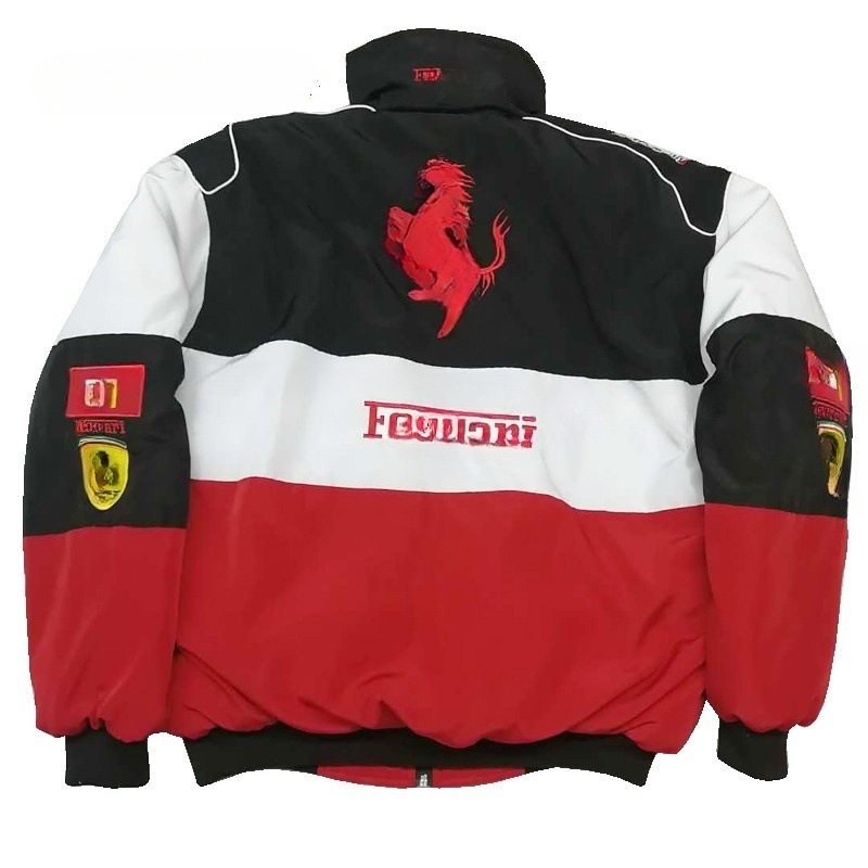 Racing car, thin summer jersey, long-sleeve, down jacket, with embroidery, classic length 5