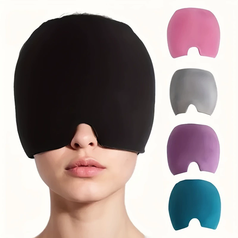 Amazon Ice Eye Mask Гель Головной убор Ледяной головной убор Головная боль Мигрень Шапка Холодный компресс Шапка Эластичная ледяная шапка