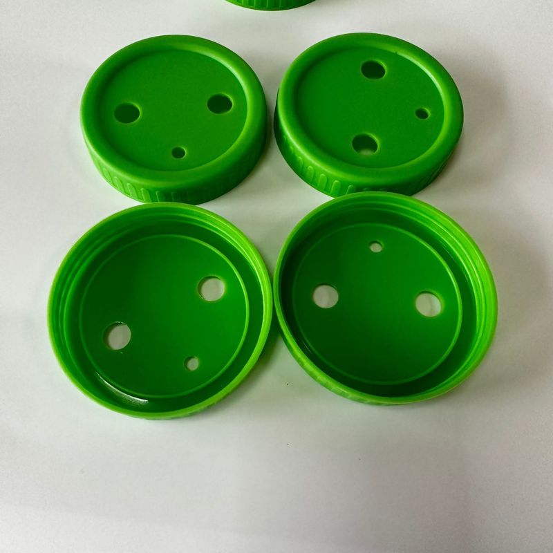 メーカー卸売86mmpプラスチックキャップアマゾンメイソンボトルプラスチックキャップ穴付きキャップ|undefined