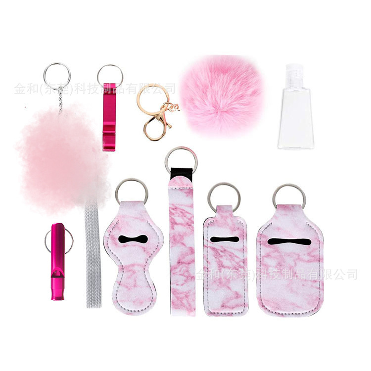 Hot Selling Diving Material Key Chain, Customized Defense Ten-Piece Set, Self-Defense and Anti-Wolf Alarm Key Chain Pendant