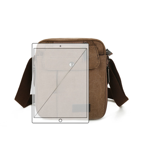 Wholesale unisex casual small crossbody bag Korean style canvas shoulder bag for men, outdoor multi-purpose travel bag trendy