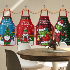 啓臣アマゾンクリスマスエプロングリーン奇サンタクロース家庭用キッチンエプロンクリスマス用品卸売り