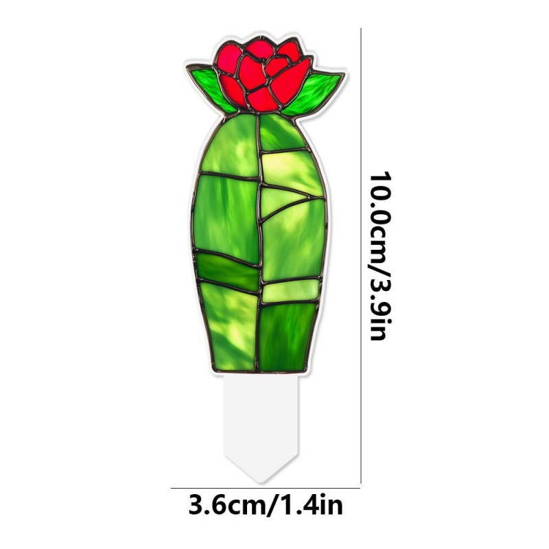 跨境新款2D亚克力盆栽花盆栽装饰插件户外草坪装饰植物摆件|undefined