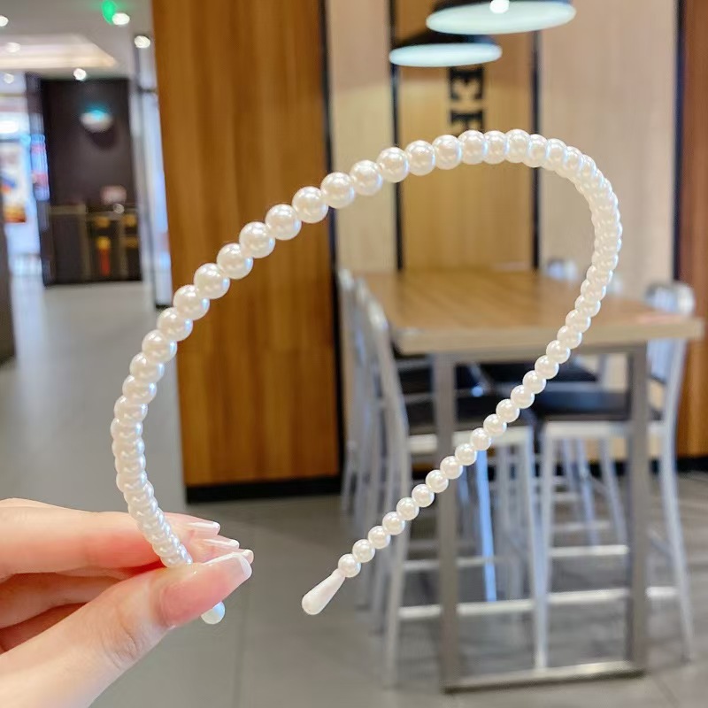 Europa y los Estados Unidos imitación de perlas de cabello retrógrado francés de verano de alto nivel sensación de cabello de la mujer nueva super inmortal lavado de la cara adornamiento para el cabello image 21