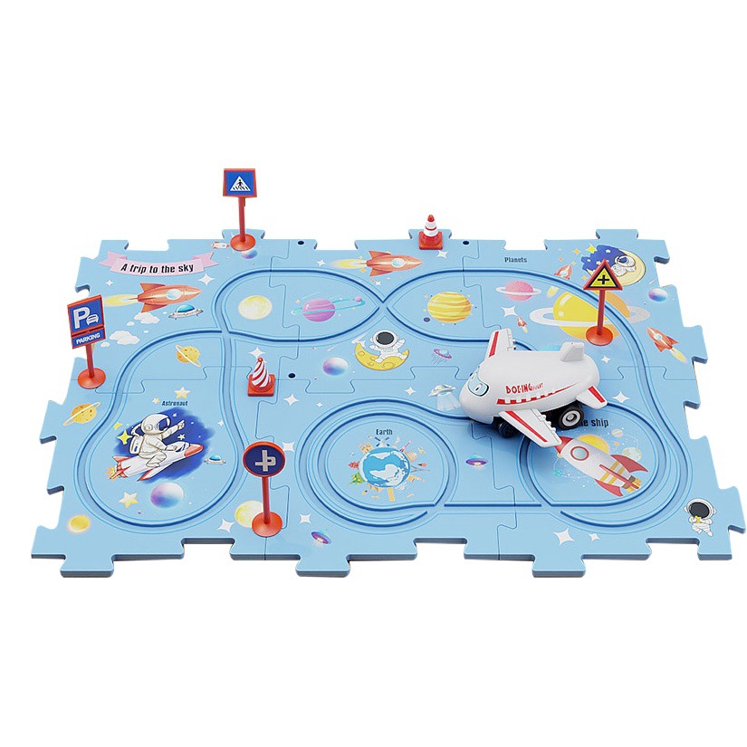 Coche de tren educativo para niños transfronterizos Avión eléctrico Coche Juguete Niño de 3 años de edad