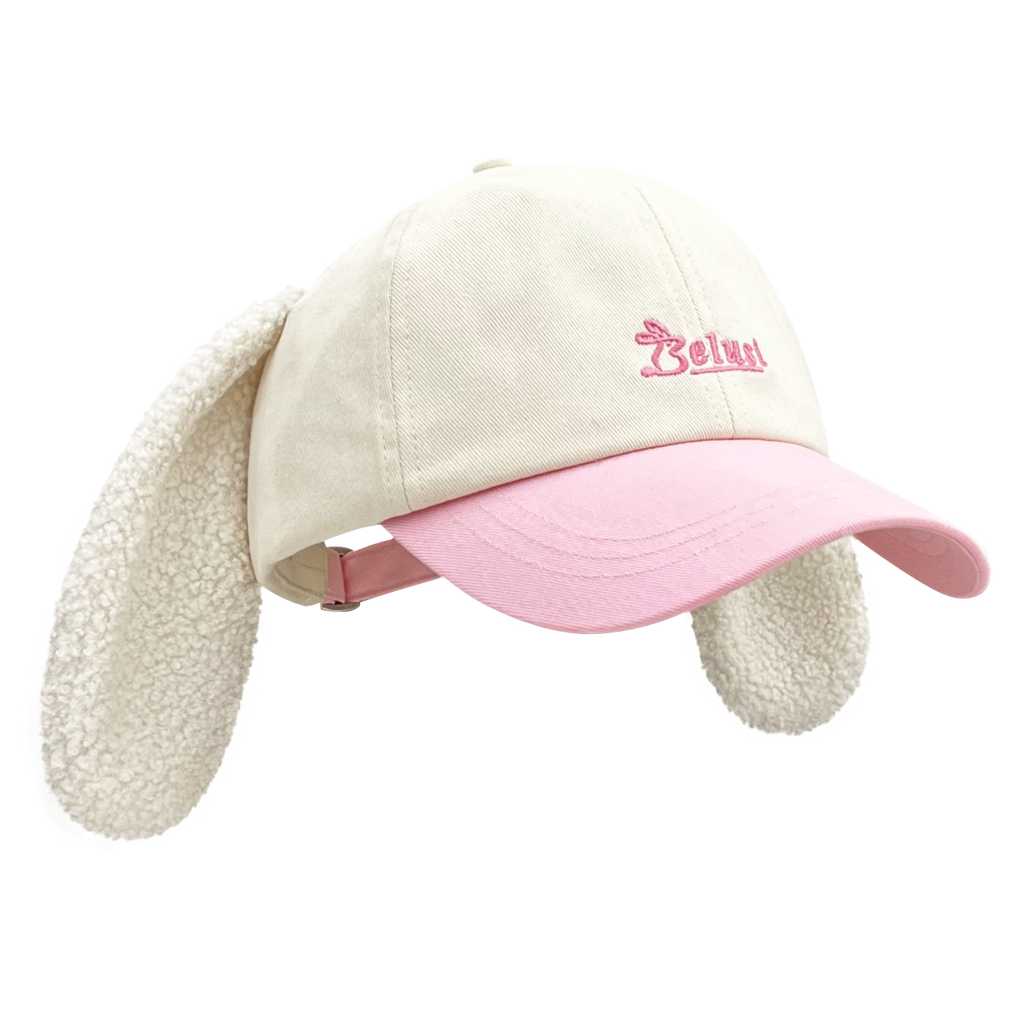 Conejo encantador frente y atrás dos sombreros de béisbol creativos de dibujos animados para protegerse del sol mostrando cara gorra de lengua de pato fotos de marea image 6