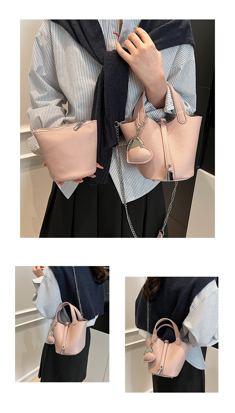 Borsa hobo a secchiello effetto litchi donna borsa a spalla_voghion.com