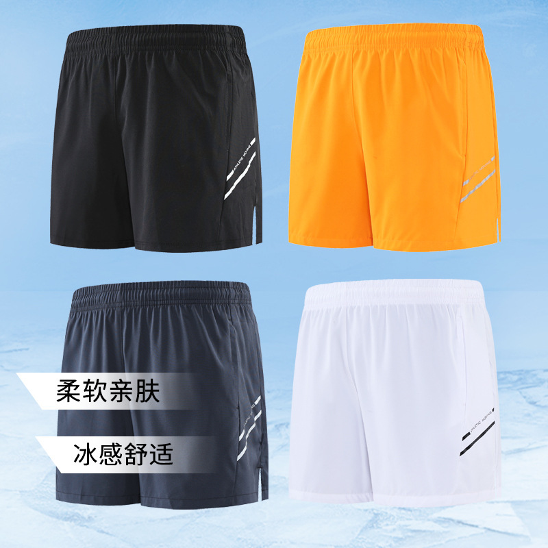 Foreign Trade Summer Thin Ice Silk Breathable Sports Shorts Men's Quick-drying Fitness Training Running Marathon Three-point Pants