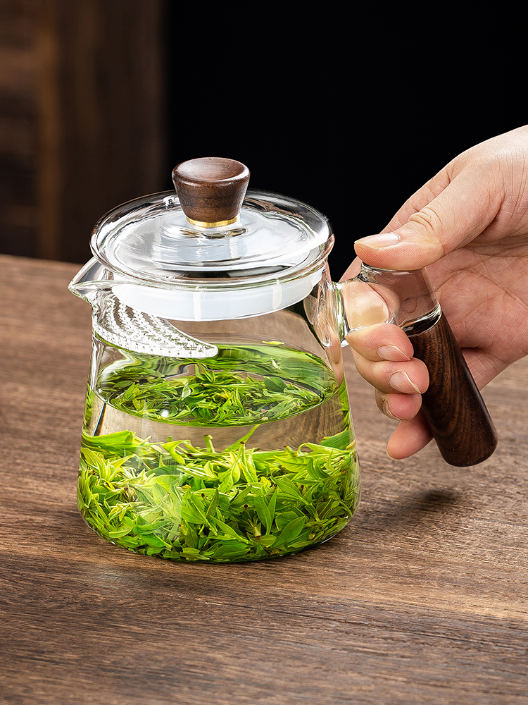 加厚玻璃月牙公道杯茶漏过滤一体绿茶茶具功夫泡茶分茶器茶杯
