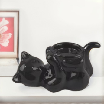 Cerámica transfronteriza perro negro cerdo negro candelabro ins amazon vela aromaterapia lindo fantasma decoración americana Halloween