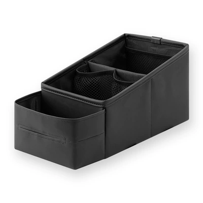 Car armrest box storage box multifunctional car central control cup holder tissue box car high-end middle storage box (Car storage bag/box) - black