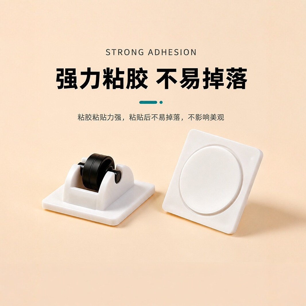 Adhesive universal wheels, self-adhesive pulley base, furniture and appliance moving rollers, no-drill installation, load-bearing, silent small wheels