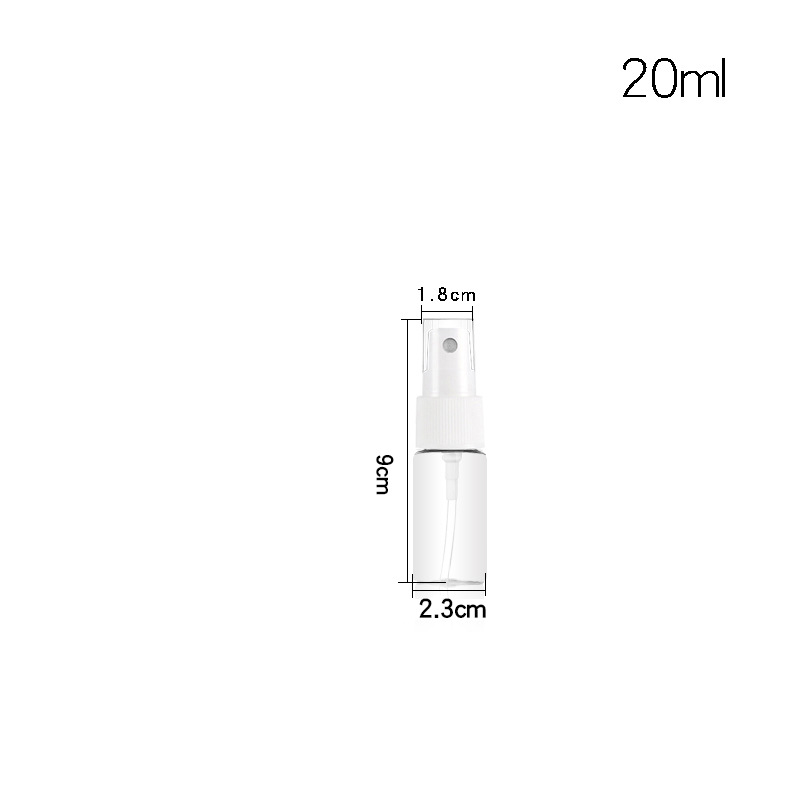 Botellas vacías en stock de 30ml, 50ml y 100ml, botellas de spray con pulverización fina lateral, botellas de plástico hidratantes recargables, botellas de spray.