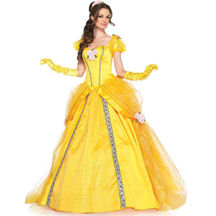 Halloween Costume Belle Princess Dress Adult Beauty and the Beast Anime Bell Dress cosplay Halloween Costume Belle Princess Dress Adult Beauty and the Beast Anime Bell Dress cosplay