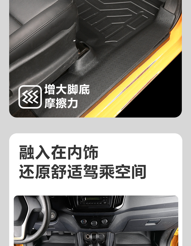 Suitable for Isuzu Ruimai, full coverage door sill interior decoration accessories, pickup truck modification TPE car floor mats