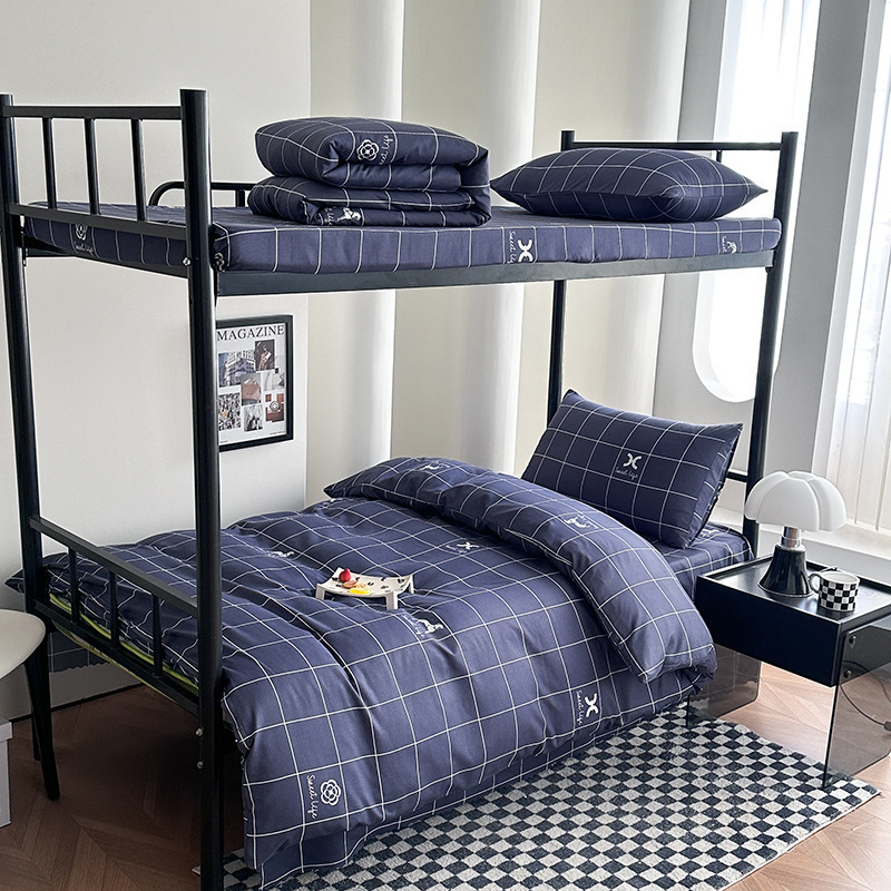 dormitorio de estudiantes universitarios una sola persona tres piezas personal simple ropa de cama de aire dibujos animados cuatro piezas sábanas cubiertas sábanas 2