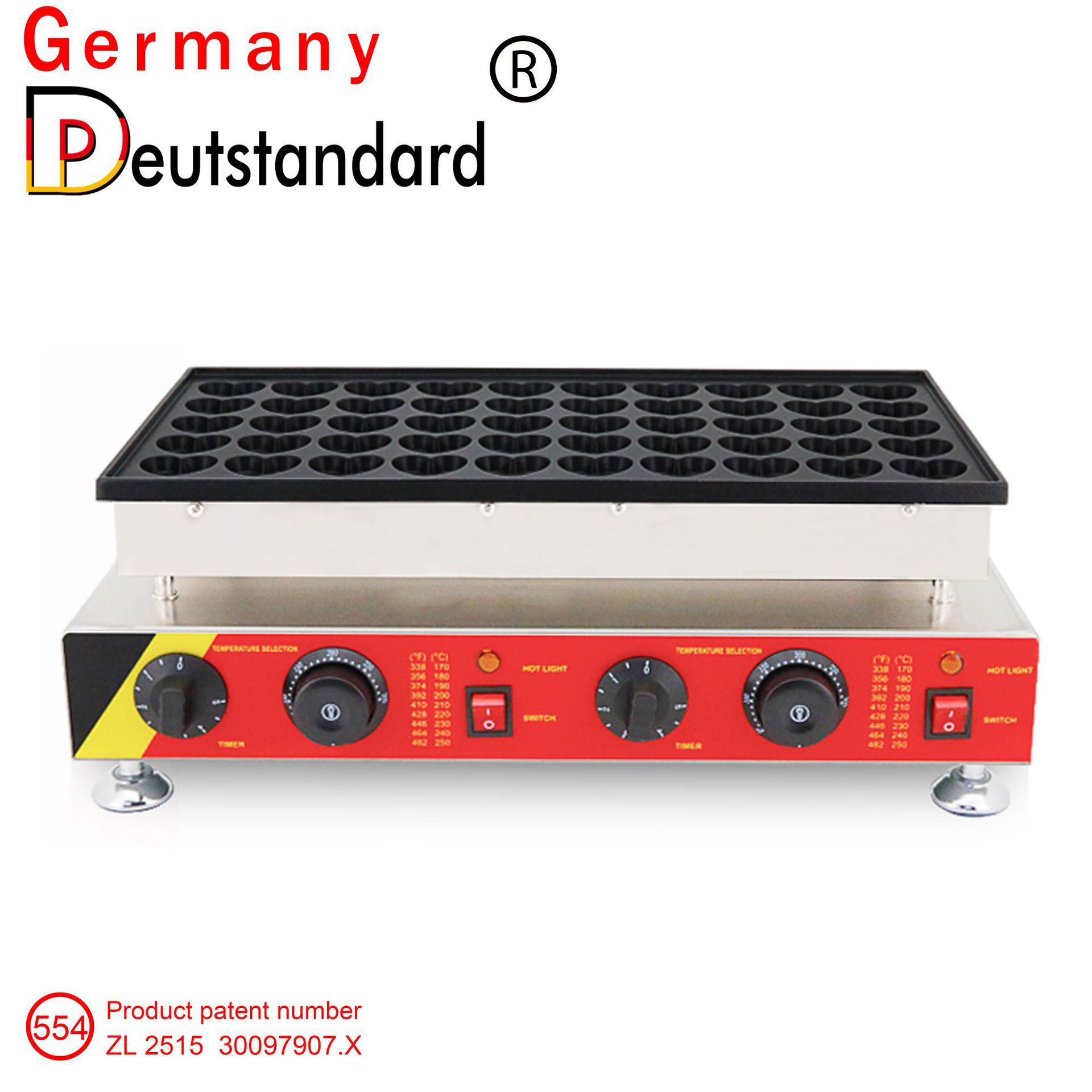 新动力新款 50孔心形铜锣烧小松饼机爱心型状小吃设备烤饼机np554