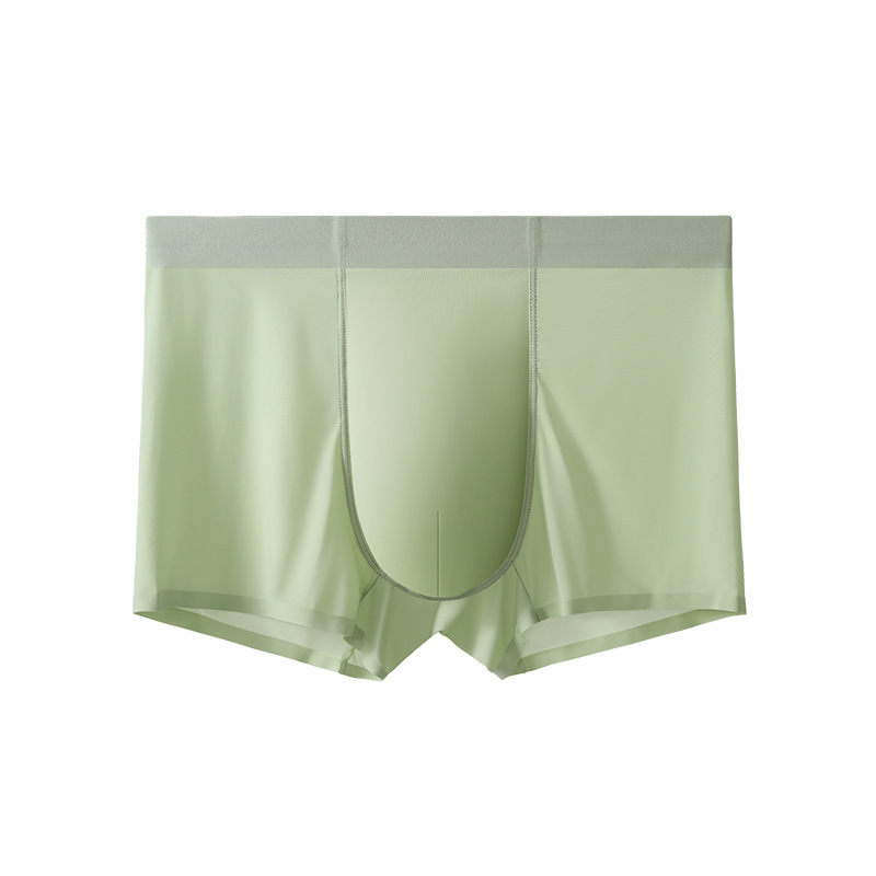 Pantalones de verano de hielo ultrafinas sin rastro, antibacterianos, secado rápido de baja calidad, sin insensibilidad, pantalones de color sólido simples para hombres